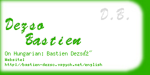 dezso bastien business card